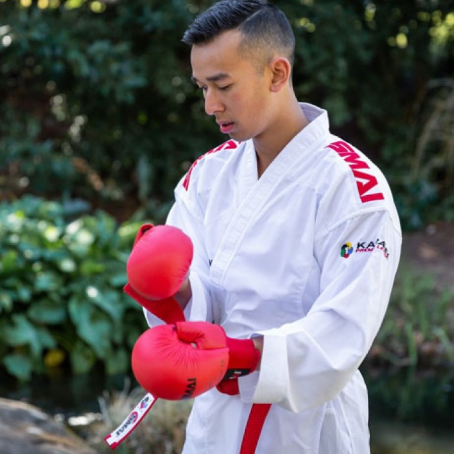 Перчатки для карате с защитой большого пальца с лицензией WKF