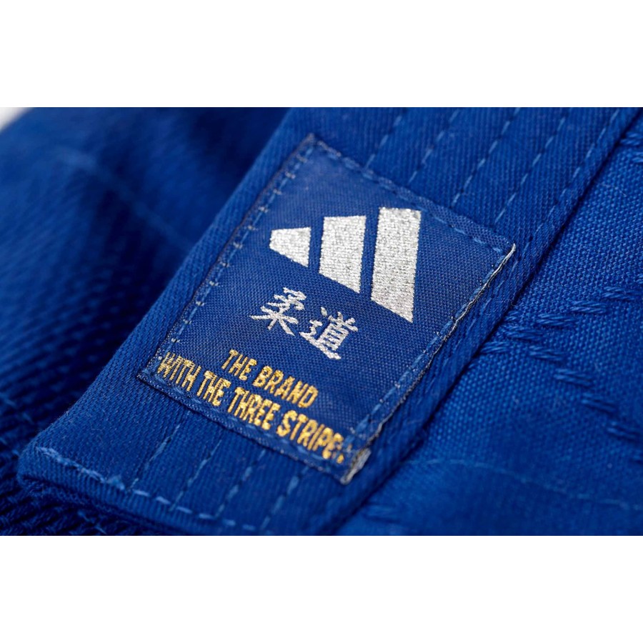Кимоно для дзюдо Adidas серии Club с серебряными полосами на плечах | синее | Adidas J350BP