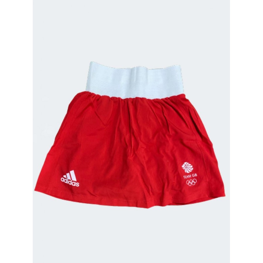 Женская форма для занятий боксом Olympic Woman GBR шорты-юбка + майка | красная | ADIDAS ADIAIBA20TW\ADIAIBA20SKW
