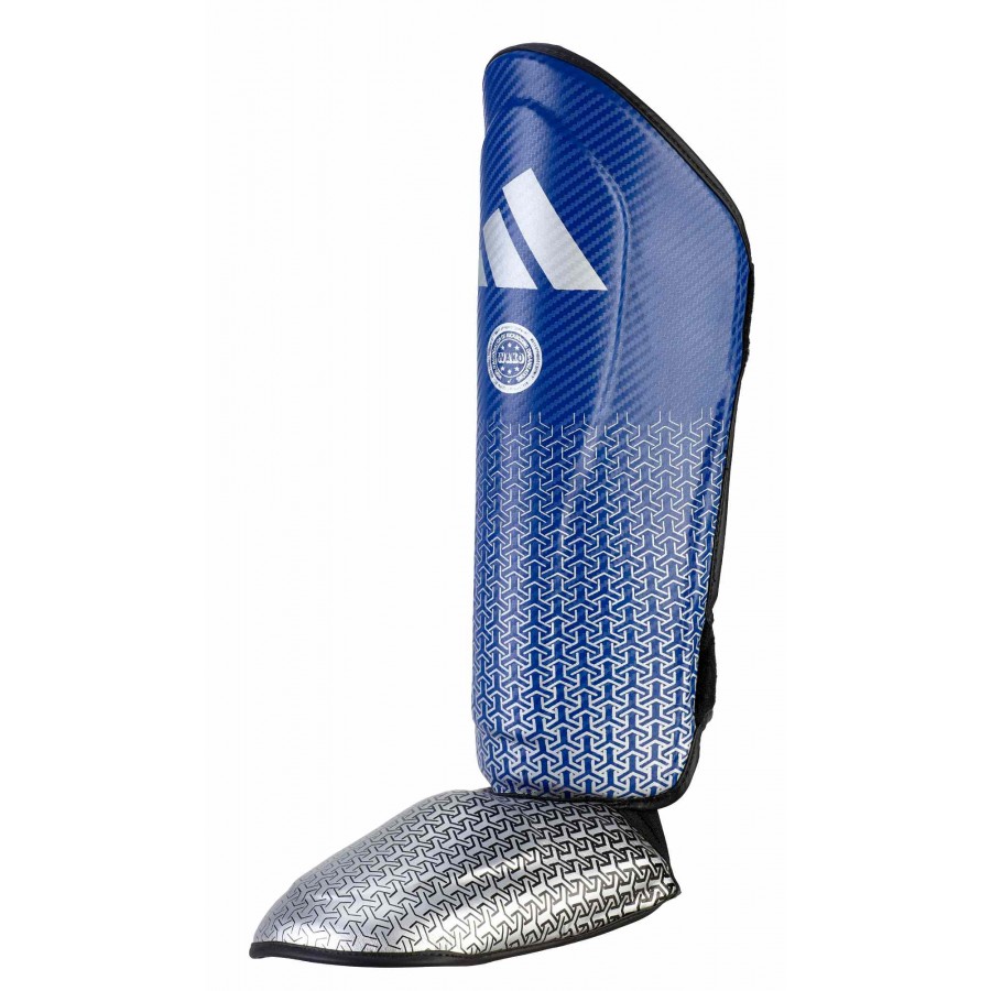 Защита голени и стопы с лицензией Wako Semi Contact | синее/серебро | ADIDAS ADIKBSI300