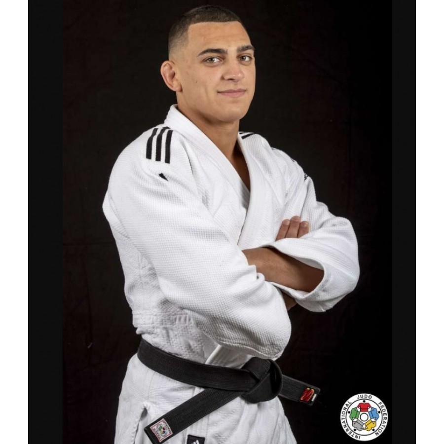 Кимоно для дзюдо Champion II с лицензией IJF | белый/черные полосы | ADIDAS J750W