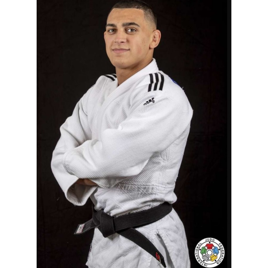 Кимоно для дзюдо Champion II с лицензией IJF | белый/черные полосы | ADIDAS J750W