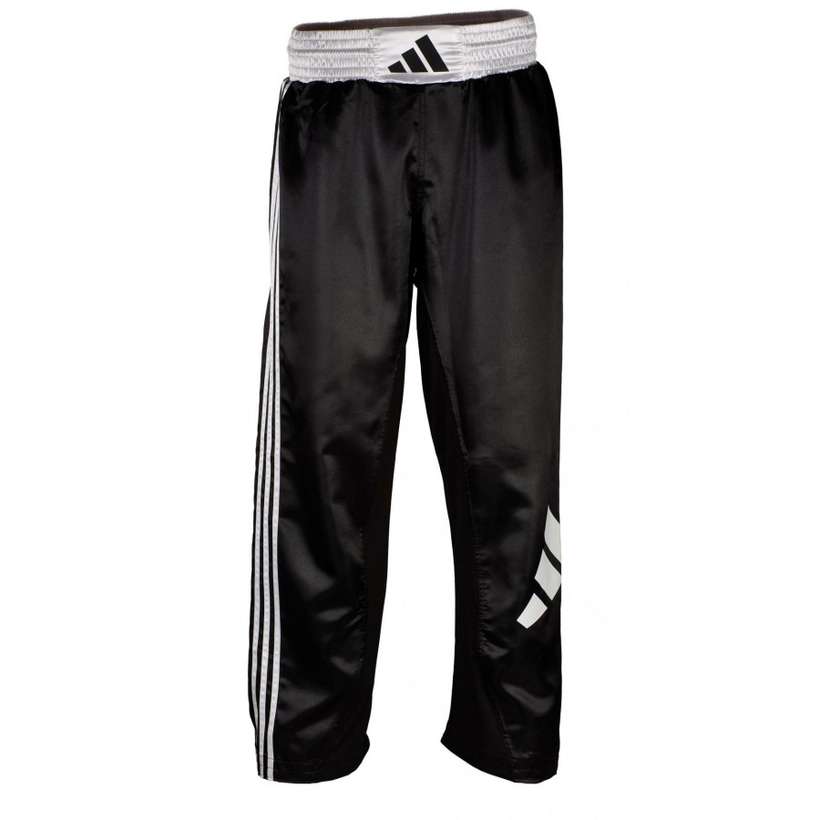Штаны для кикбоксинга Adidas с лицензией WAKO | черно/белые | ADIKBUN100T