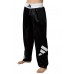 Штаны для кикбоксинга Adidas с лицензией WAKO | черно/белые | ADIKBUN100T