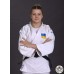 Кимоно для дзюдо Champion II с лицензией IJF | (белое/сине-желтые полосы | ADIDAS J-IJF-SMU