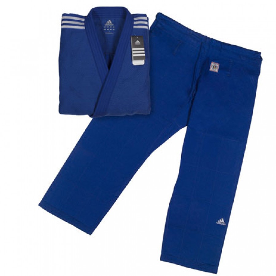 Кимоно для дзюдо Champion II с лицензией IJF Slim Fit | синий/белые полосы | ADIDAS J750B SF