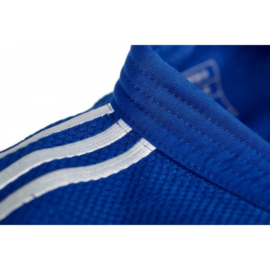 Кимоно для дзюдо Champion III Slim Fit с лицензией IJF | синий/белые полосы | ADIDAS  J-IJFB-1