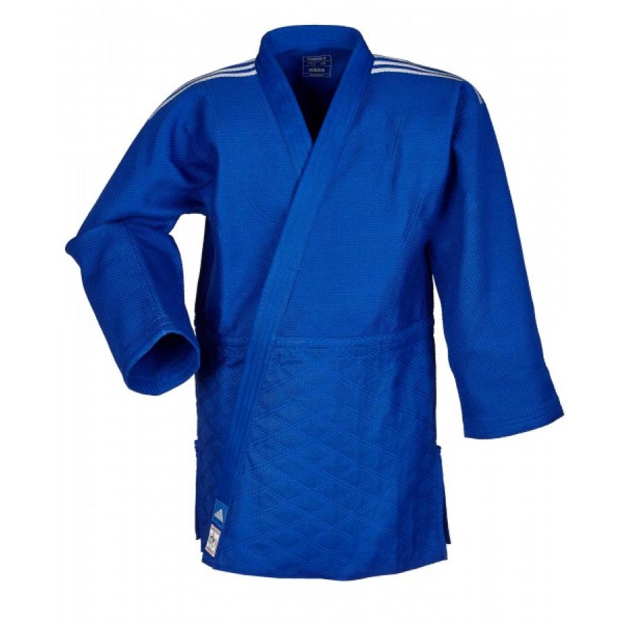 Кимоно для дзюдо Champion III Slim Fit с лицензией IJF | синий/белые полосы | ADIDAS  J-IJFB-1