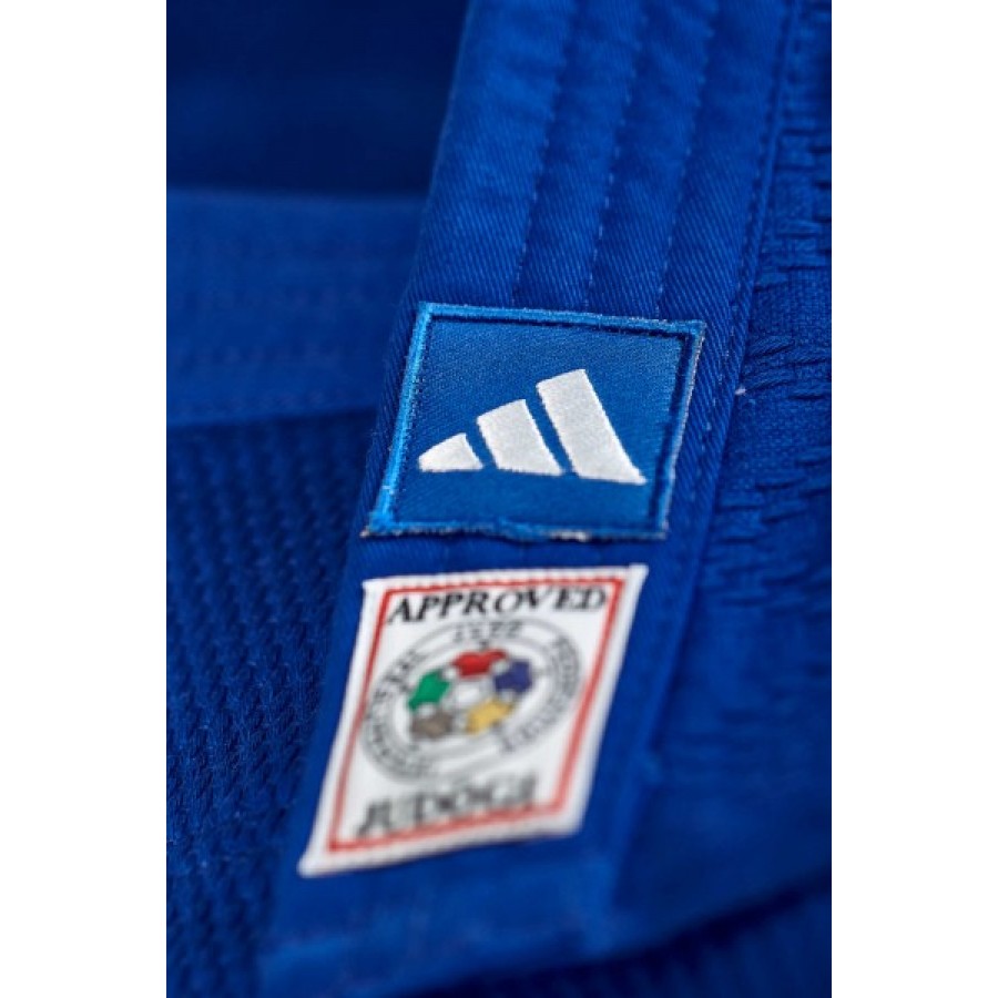 Кимоно для дзюдо Champion III Slim Fit с лицензией IJF | синий/белые полосы | ADIDAS  J-IJFB-1