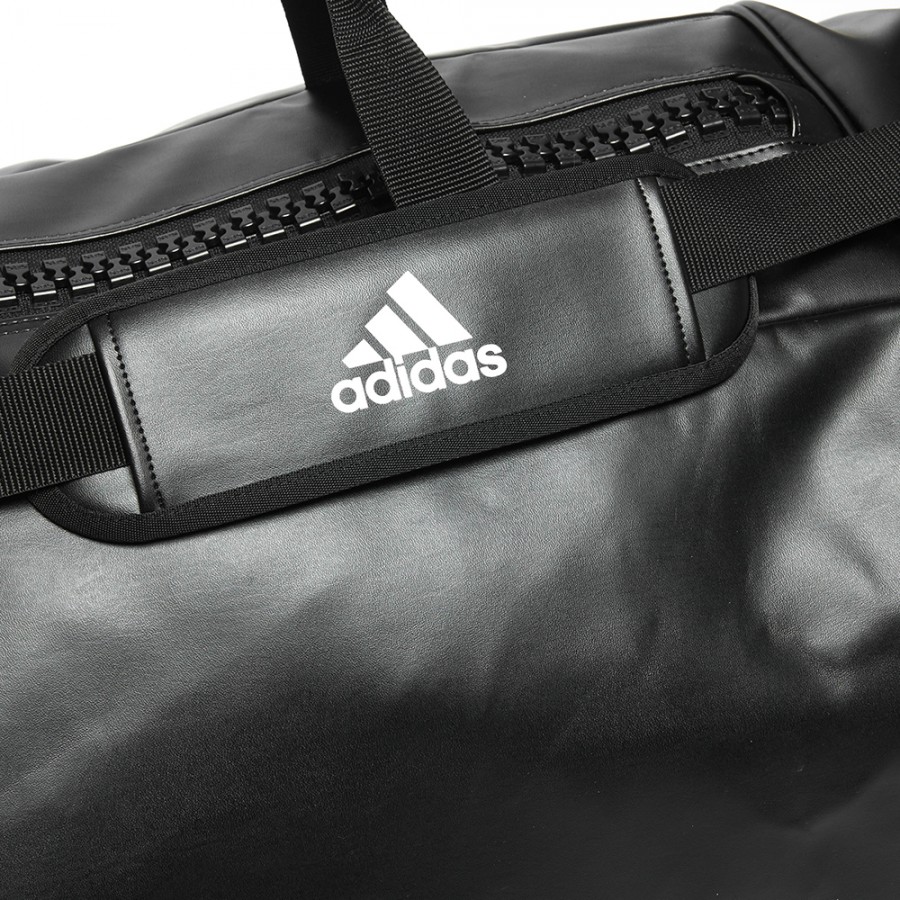 Дорожная сумка на колесах с белым логотипом Boxing | черная | ADIDAS ADIACC056B