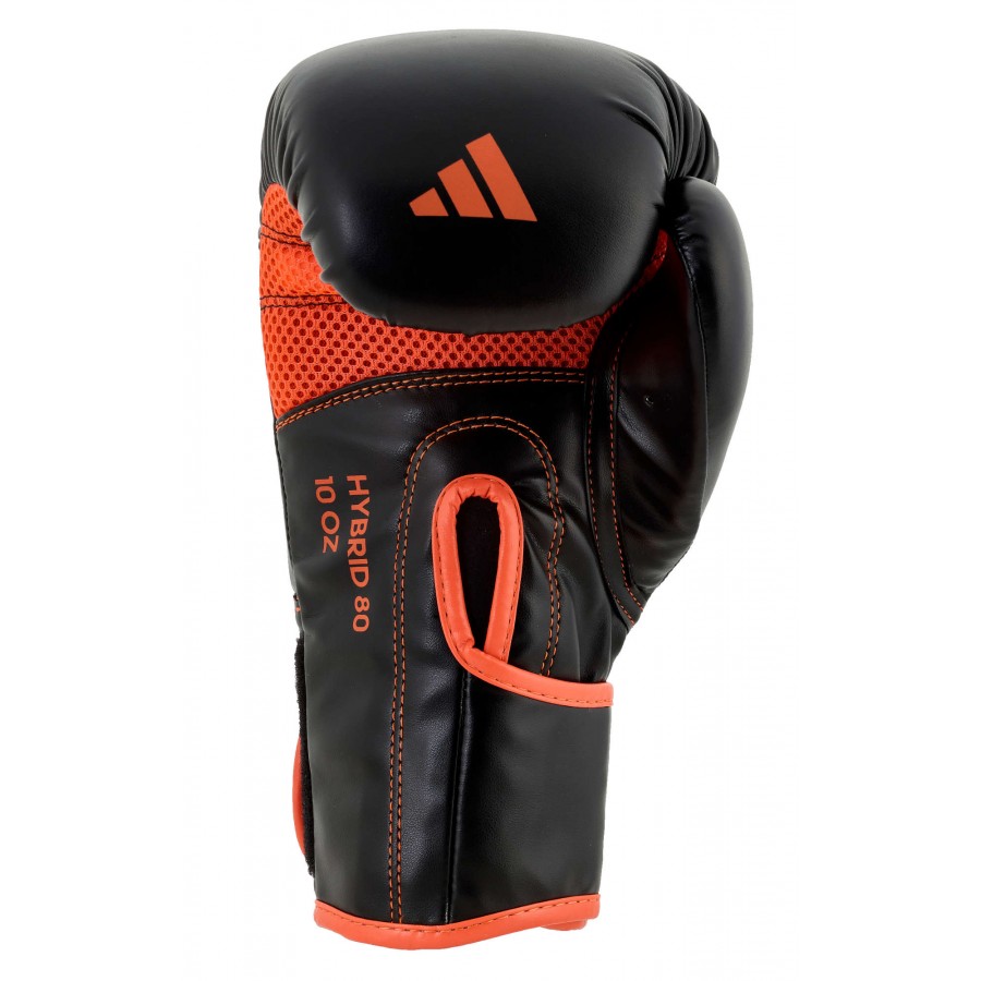Боксерские перчатки Adidas "Hybrid 80" | черно/красный | ADIH80