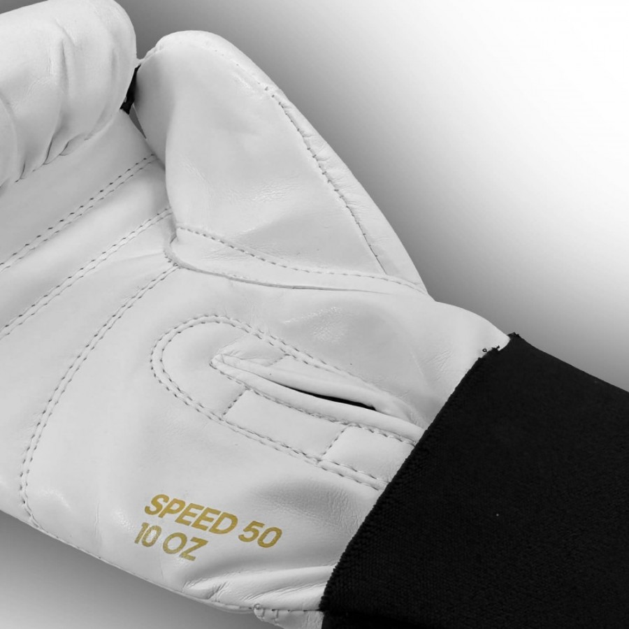 Боксерские перчатки Adidas "Speed 50" | белый/золотой | ADIDAS ADISBG50