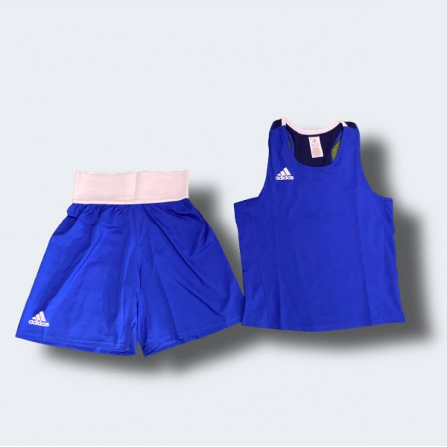 Форма для занятий боксом Olympic Man шорты + майка | синяя | ADIDAS ADIAIBA20TM\ADIAIBA20SM
