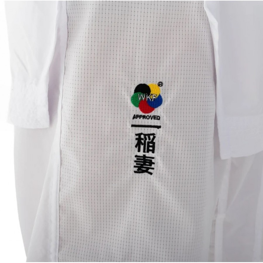 КИМОНО ДЛЯ КАРАТЭ INAZUMA GI с красной вышивкой на плечах | БЕЛОЕ | SMAI U-INAZ 