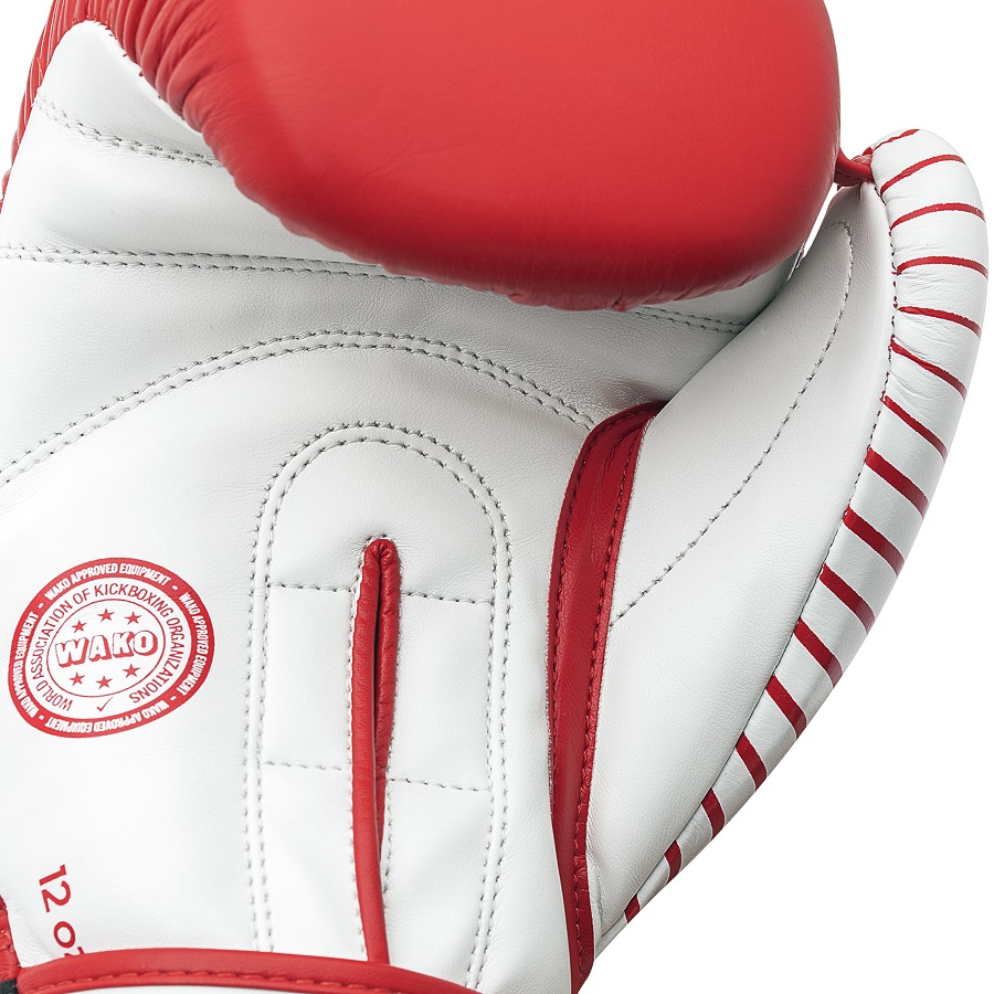 Перчатки с лицензией Wako для бокса и кикбоксинга | красно/белый | ADIDAS adiKBWKF200