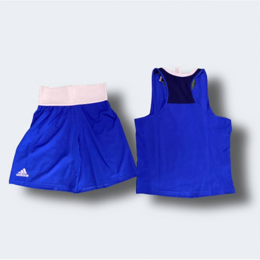 Форма для занятий боксом Olympic Man шорты + майка | синяя | ADIDAS ADIAIBA20TM\ADIAIBA20SM