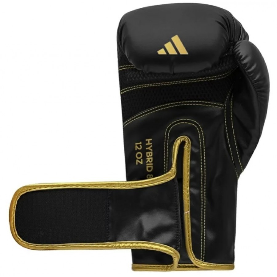 Боксерские перчатки Adidas "Hybrid 80" | черный/золотой | ADIH80