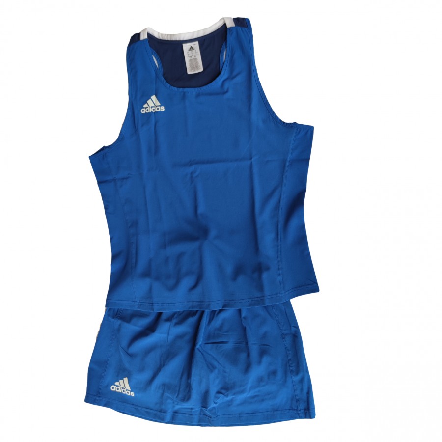 Женская форма для занятий боксом Olympic Woman шорты-юбка + майка | синяя | ADIDAS ADIAIBA20TW\ADIAIBA20SKW Женская форма для занятий боксом Olympic Woman шорты-юбка + майка | синяя | ADIDAS ADIAIBA20TW\ADIAIBA20SKW