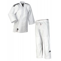 Кімоно для дзюдо Champion III з ліцензією IJF | білий/чорні смуги | ADIDAS J-IJF-2