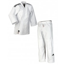 Кимоно для дзюдо Champion III с лицензией IJF | белый/черные полосы | ADIDAS  J-IJF-2