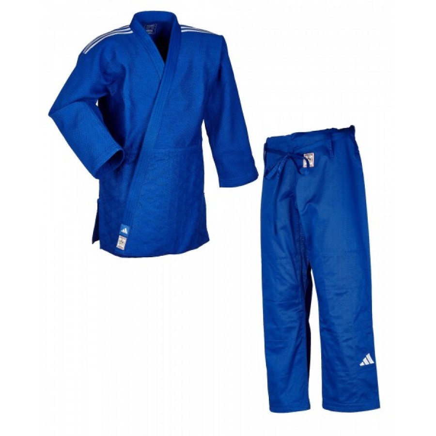 Кимоно для дзюдо Champion III с лицензией IJF | синий/белые полосы | ADIDAS  J-IJFB-2