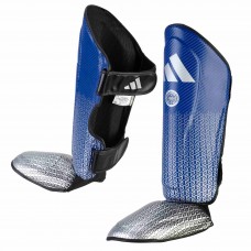 Защита голени и стопы с лицензией Wako Semi Contact | синее/серебро | ADIDAS ADIKBSI300