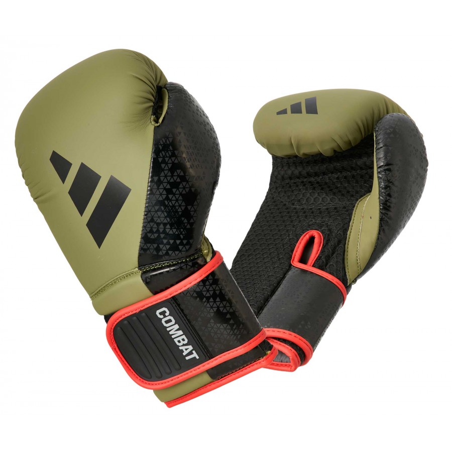 Боксерские перчатки Adidas Combat 50 | зелено/черные | ADIDAS ADIC50TG
