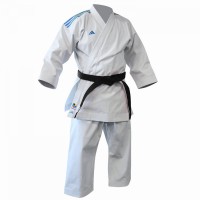 Кимоно для ката Adidas Shori с синими полосами на плечах | белый |Adidas K999ST