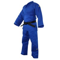 Кимоно для дзюдо Champion III Olympic Slim Fit с лицензией IJF | синий/золотой логотип | ADIDAS  J-IJFB3-L
