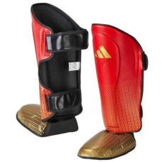 Защита голени и стопы с лицензией Wako Semi Contact | красный/золотой| ADIDAS ADIKBSI300