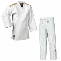 Кимоно для дзюдо Champion III Slim Fit с лицензией IJF | белый/золотые полосы | ADIDAS J-IJF3