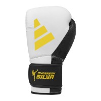 Боксерские перчатки ADIDAS X ANDERSON SILVA 50 | бело/черно/желтый | ADIAS50TG