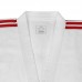 Кимоно для дзюдо Adidas серии Club с красными полосами на плечах | белое | J350P