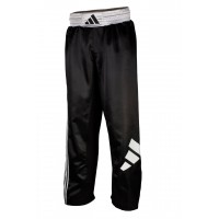 Штани для кікбоксингу Adidas з ліцензією WAKO | чорно/білі | ADIKBUN100T
