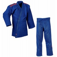 Кимоно для дзюдо Adidas серии Club с красными полосами на плечах | синий | J350BP