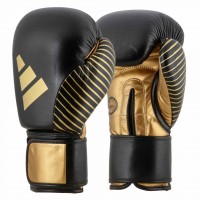 Перчатки с лицензией Wako для бокса и кикбоксинга | черно/золотой | ADIDAS adiKBWKF200