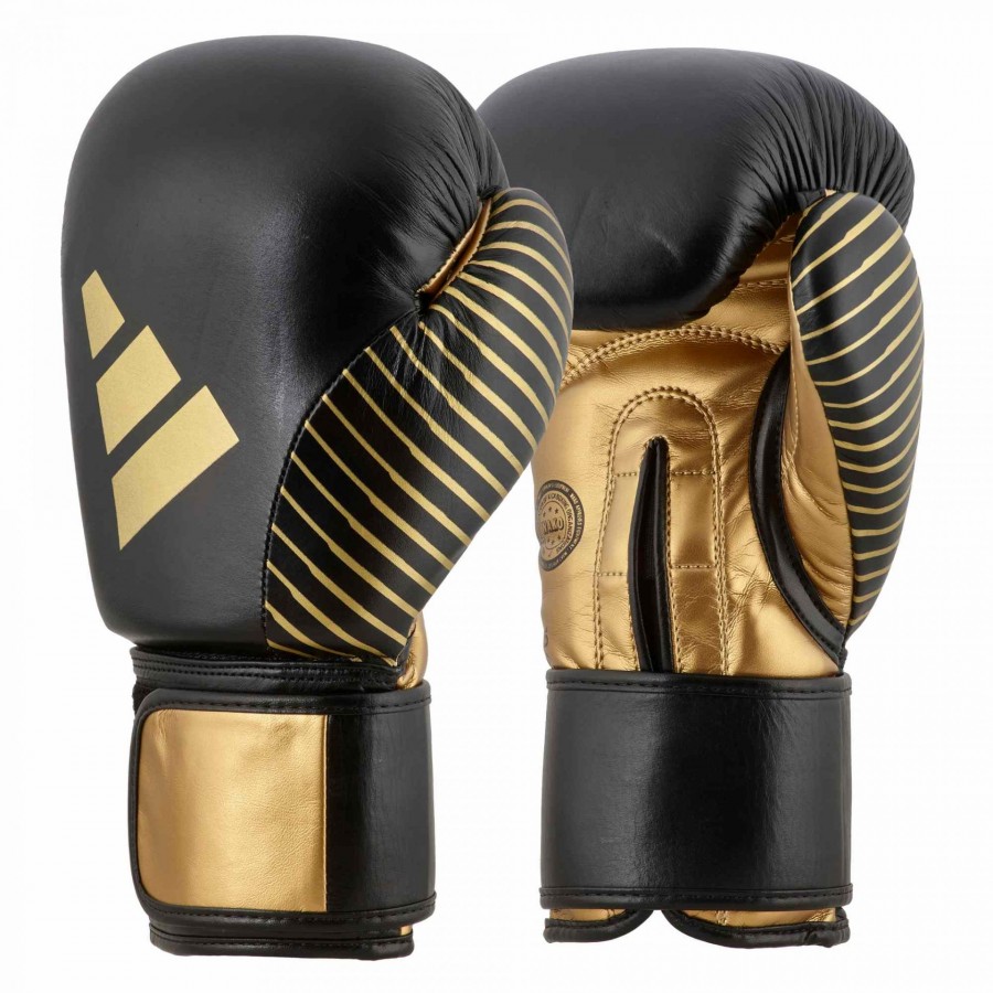 Перчатки с лицензией Wako для бокса и кикбоксинга | черно/золотой | ADIDAS adiKBWKF200