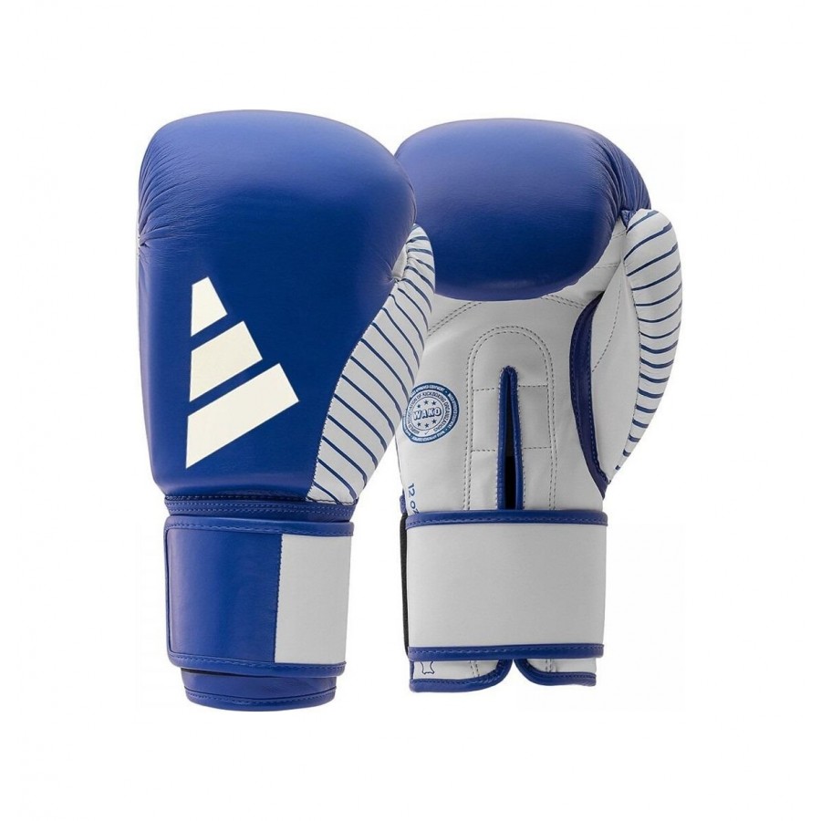 Перчатки с лицензией Wako для бокса и кикбоксинга | сине/белый | ADIDAS adiKBWKF200
