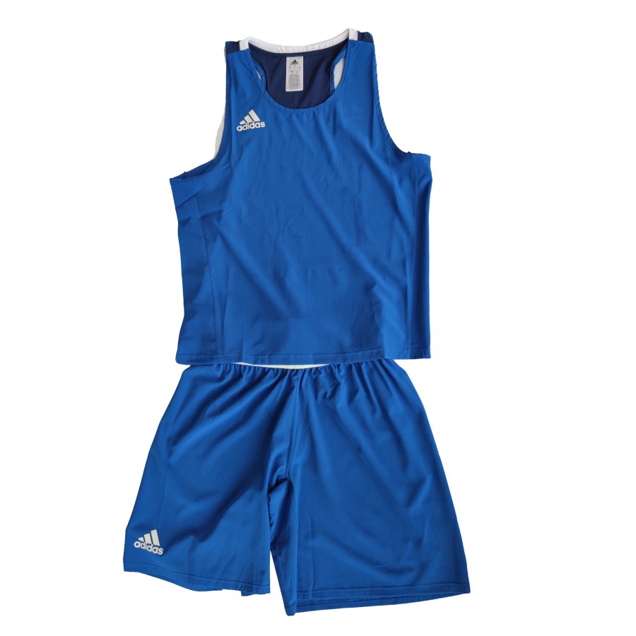 Форма для занятий боксом Olympic Man шорты + майка | синяя | ADIDAS ADIAIBA20TM\ADIAIBA20SM