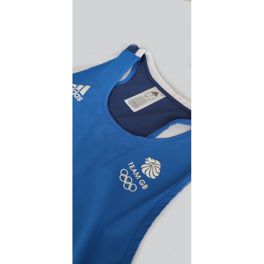 Женская форма для занятий боксом Olympic Woman GBR шорты-юбка + майка | синяя | ADIDAS ADIAIBA20TW\ADIAIBA20SKW