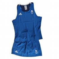 Жіноча форма для занять боксом Olympic Woman GBR шорти-спідниця + майка | синя | ADIDAS ADIAIBA20TW\ADIAIBA20SKW