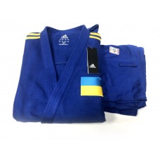 Кимоно для дзюдо Champion II с лицензией IJF | синий/желтые полосы | ADIDAS J-IJFB-SMU Кимоно для дзюдо Champion II с лицензией IJF | синий/желтые полосы | ADIDAS J-IJFB-SMU
